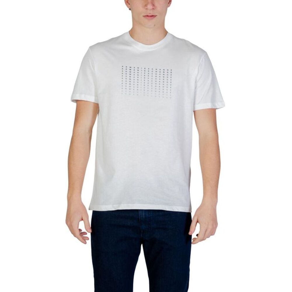 Armani Exchange White Cotton Men's T-Shirt